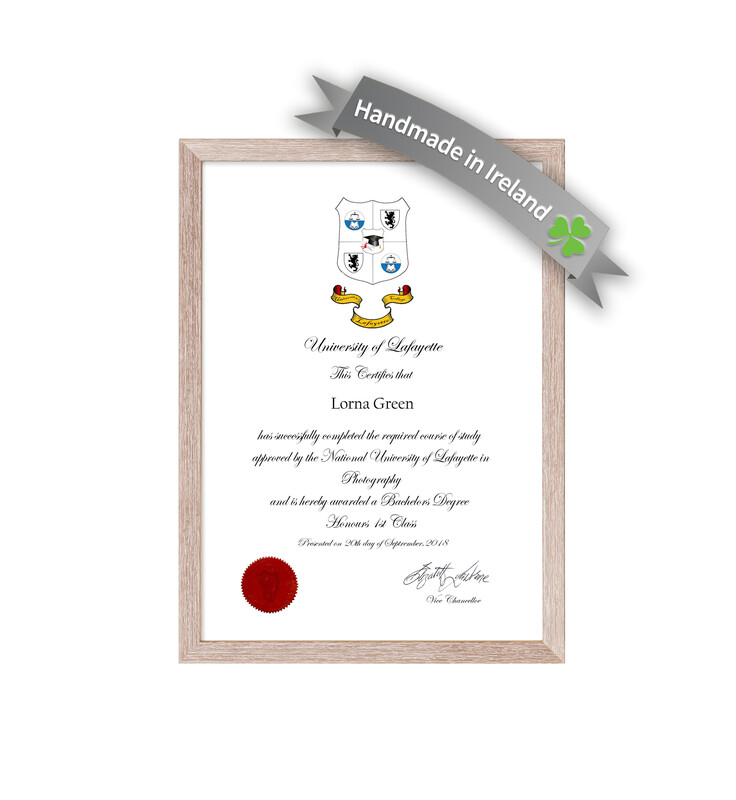 Limewashed Biscuit Certificate Frame - 1